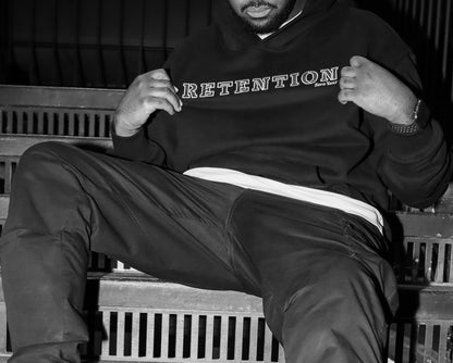 Retention Zero Year Oversized Hoodie – Black