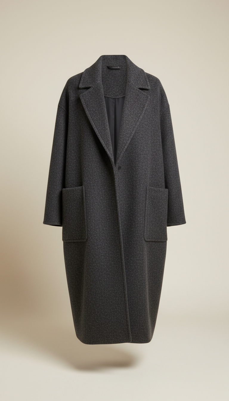 Oversized Wool Blend Coat
