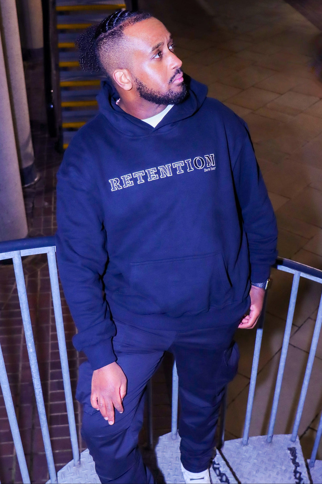 Retention Zero Year Oversized Hoodie – Black