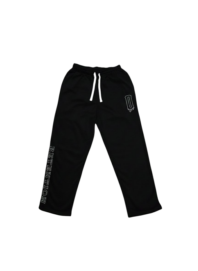 Retention Zero Year Wide-Leg Tracksuit Bottoms – Black