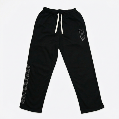 Retention Zero Year Wide-Leg Tracksuit Bottoms – Black